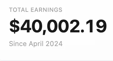 Contributor earnings screenshot